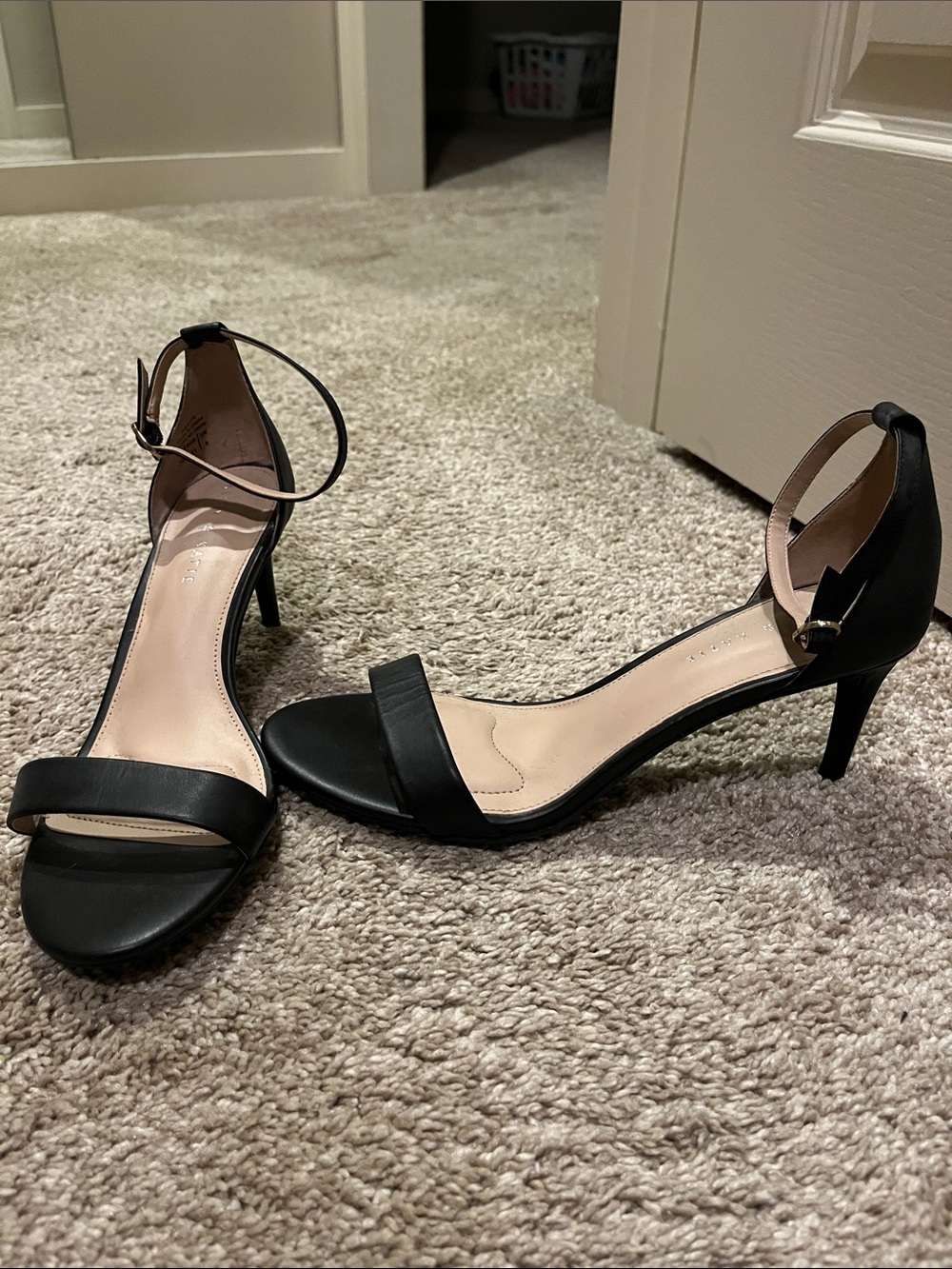 Kelly & Katie Classic Black Ankle-Strap Heels - Women